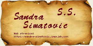 Sandra Simatović vizit kartica